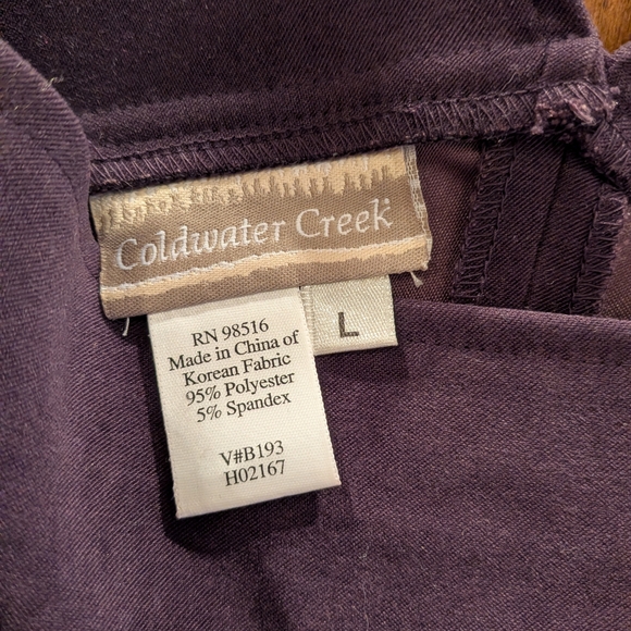 Coldwater Creek Deep Purple Overalls - Picture 2 of 4